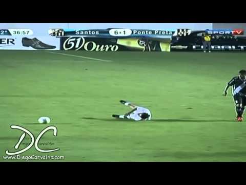 VERMELHO 3 falta sofrida por Neymar (Santos 6x1 Ponte Preta) CAMPEONATO PAULISTA 2012
