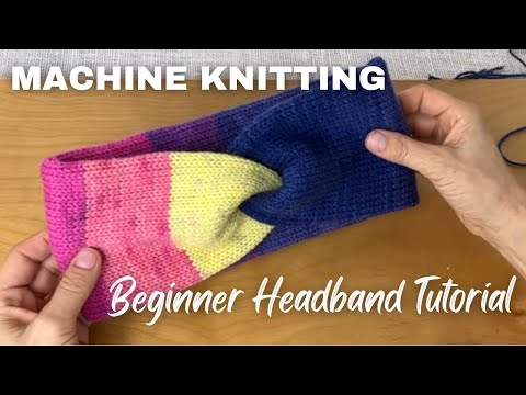 Very easy machine knit headband. LK 150 or KX 350