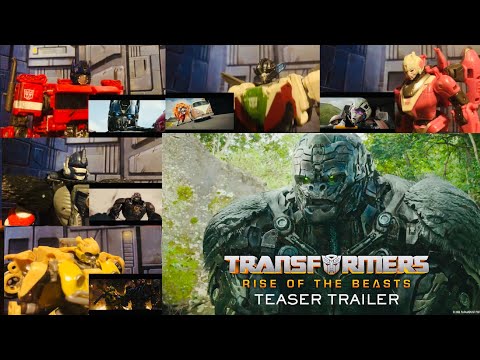 Transformers Rise of the Beasts Trailer Reactions ft. TF Characters #transformers