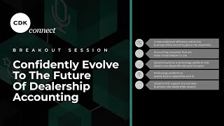 Evolving Dealership Accounting for the Future: CDK CONNECT 2025