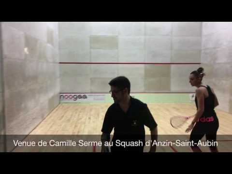 Venue de Camille Serme au Squash d'Anzin-Saint-Aubin