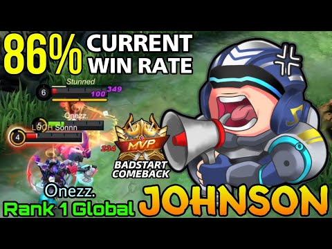 86% Current Win Rate Johnson From Bad Start to MVP Gameplay! - Top 1 Global Johnson by Onezz. - MLBB