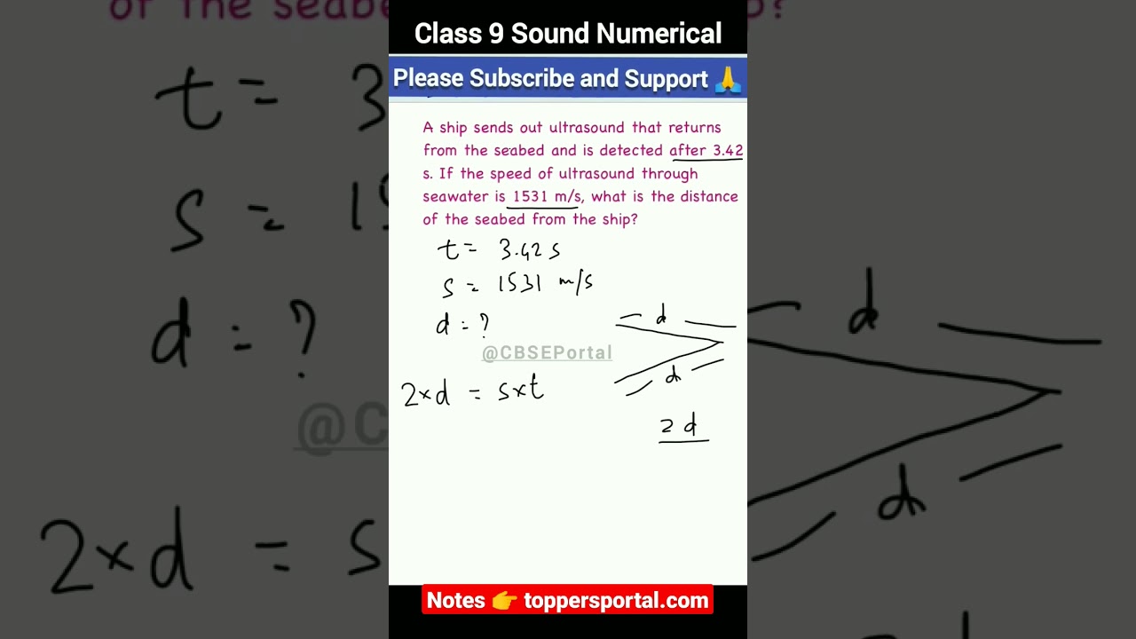 Sound Class 9 Numerical -2 Echo #cbseportal #soundclass9