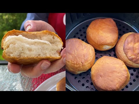 Air Fryer Canned Biscuits - How To Cook Canned Refrigerated Pillsbury Grand Biscuits In Air Fryer