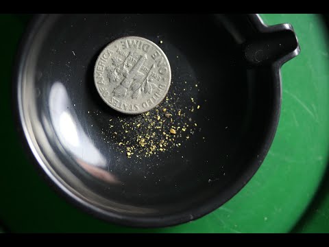 the gold from the Montana prospector paydirt sample bag part 2