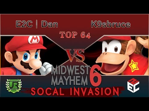 Midwest Mayhem 6 TOP 64 - E2C | Dan (Mario) vs K9sbruce (Diddy Kong)