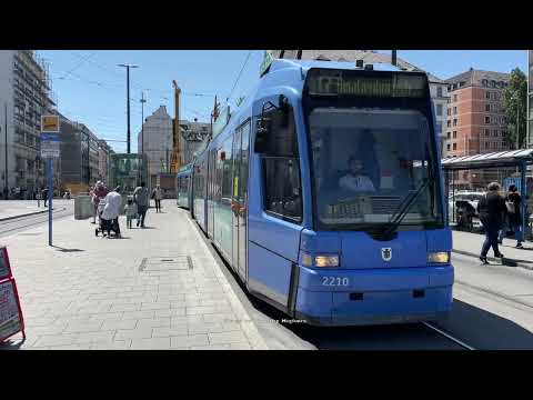 Trams of Munich, Germany 2022: Straßenbahn München