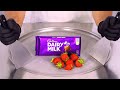 How To Make Strawberry Cadbury Dairy Milk To Ice Cream Rolls ASMR