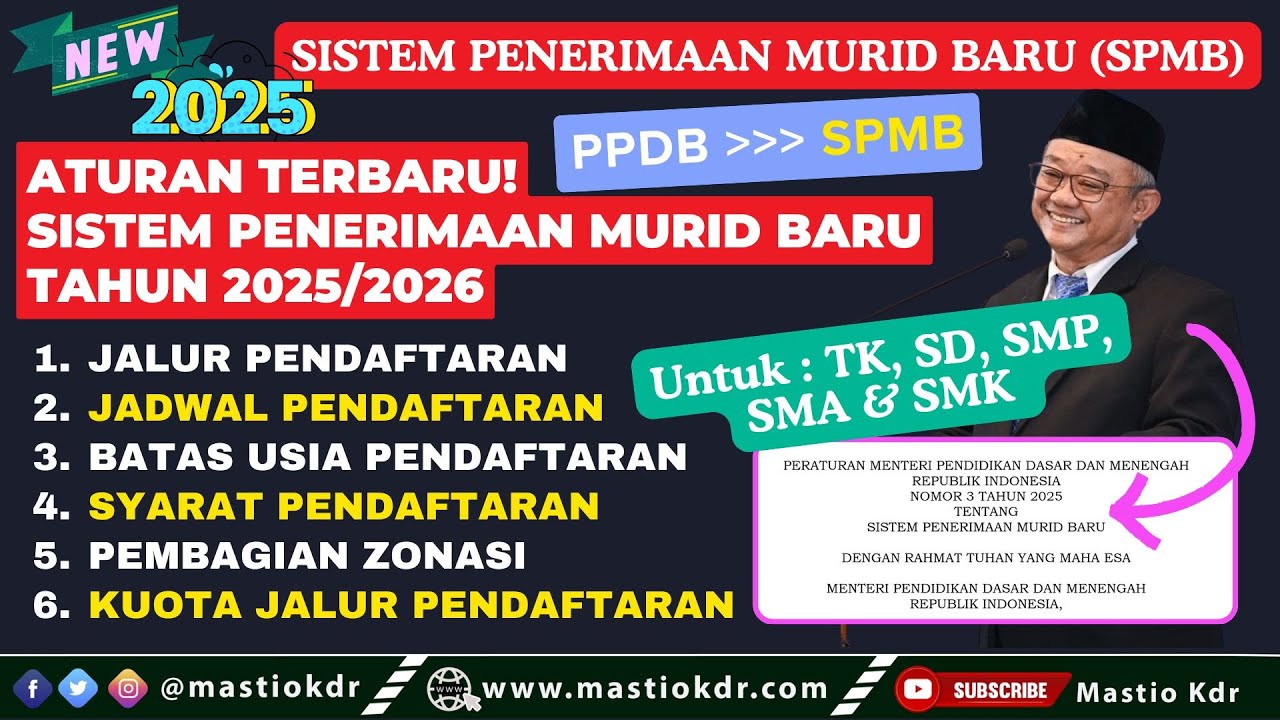 Aturan Baru! Juknis Sistem Penerimaan Siswa Baru Tahun 2025/2026! Ini Bedanya Dengan Tahun Lalu!