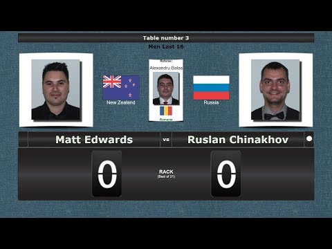 Pool Men Last 16 : Matt Edwards vs Ruslan Chinakhov