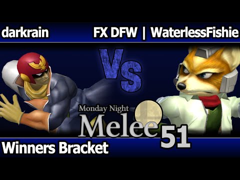 MNM 51 Melee - darkrain (C Falcon) vs FX DFW | WaterlessFishie (Fox) - Winners Bracket