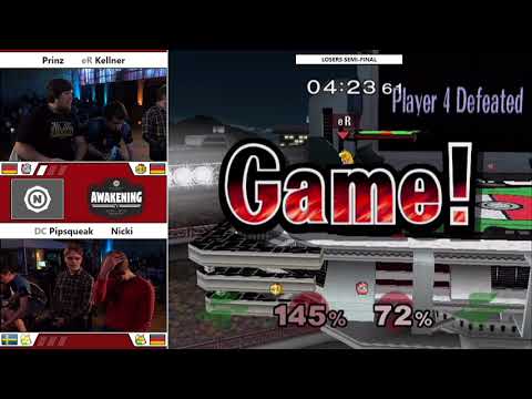 A4 - Prinz / Kellner Vs. Pipsqueak / Nicki - Losers Semis - Melee Doubles