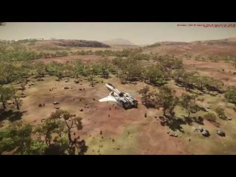 Star Citizen Alpha 3.3.5 German Gameplay - Mit der Merlin über Hurston