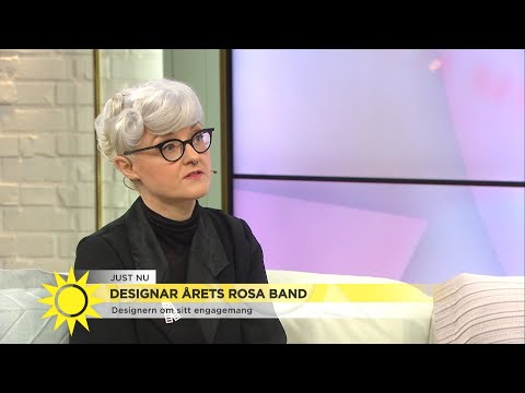 Hon designar årets rosa band – har levt med cancer i familjen  - Nyhetsmorgon (TV4)