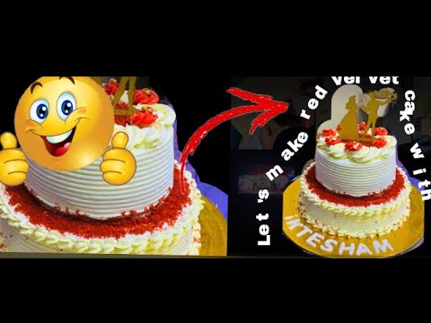 Let’s decorate red velvet cake with me❤️| #viral #cake #cakedecoratingtutorials #explore  #fyp