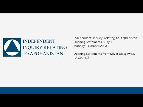 Opening Statement, Oliver Glasgow KC - Day One - Monday 9 October AM