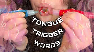 Download lagu ASMR Tongue Tracing Trigger Words W/ Liquid Candy Pens! | Mouth Sounds, Edible Lip Gloss, Gum mp3