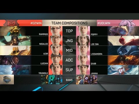 G2 vs UOL Highlights - G2 ESPORTS vs UNICORNS OF LOVE - EU LCS Week 9 - SPRING 2016