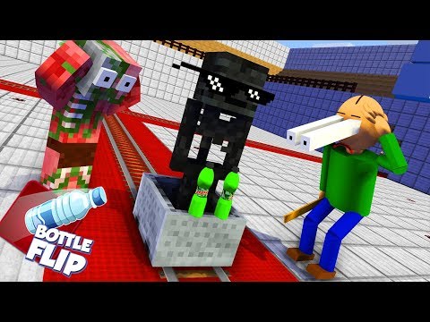 Belldis - Monster School : BALDI'S BASICS & BOTTLE FLIP CHALLENGE - Minecraft Animation