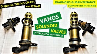 Diagnosis VANOS SOLENOID VALVES physically & with ISTA-D - BMW E91 engine N43