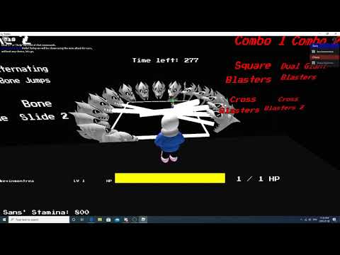 Roblox Sans VS Chara New Blaster Circle Move Showcase.