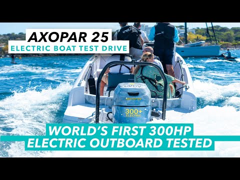 World first 300hp electric outboard motor tested | Evoy Storm 300 powered Axopar 25 sea trial | MBY