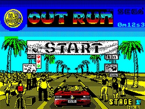 The Out Run games for the ZX Spectrum