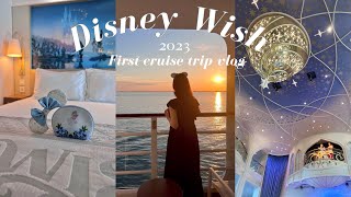 【𝐯𝐥𝐨𝐠】憧れのディズニークルーズ3泊🚢Day1｜最新客船のウィッシュ✨｜シンデレラのお部屋｜出航パーティー｜ドアデコ｜アナ雪のレストランでディナー
