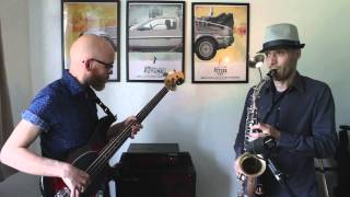 'Spain' bass & sax cover - Huw Foster & Adriano Rossetti-Bonell (Chick Corea cover)