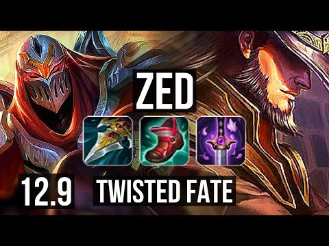 ZED vs TWISTED FATE (MID) | 8/0/5, 2.8M mastery, 1300+ games, 6 solo kills | BR Master | 12.9