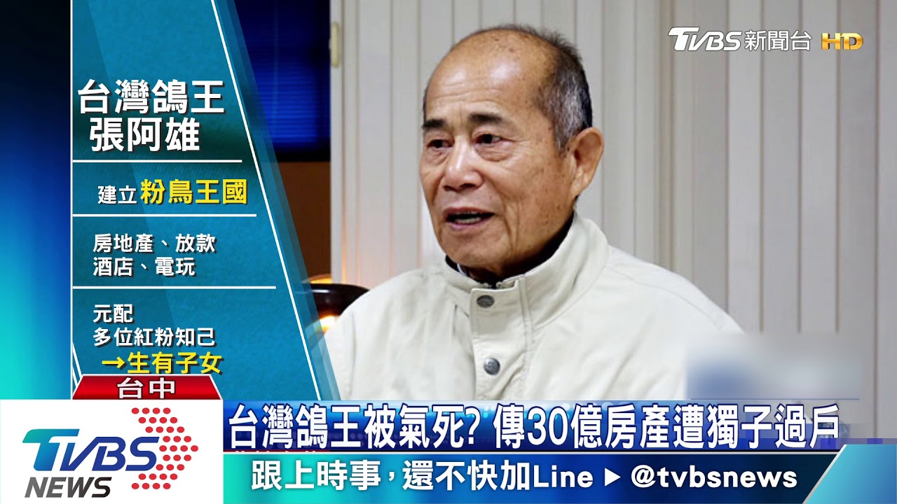 台灣鴿王被氣死? 傳30億房產遭獨子過戶