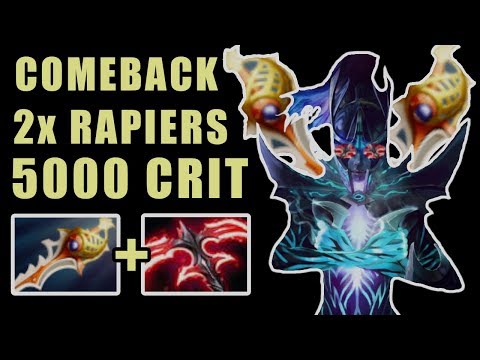 EPIC 1 SHOT KILL PA Stygian Desolator LVL 2 + 2x Divine Rapiers VS Drow Ranger Gameplay Dota 2 7.23