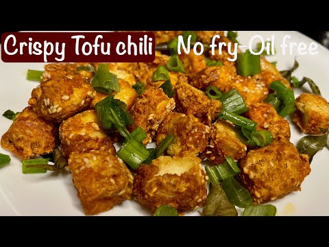 tofu chili recipe | crispy chili tofu | NO FRY-OIL FREE Tofu chili | Rupalis Recipe