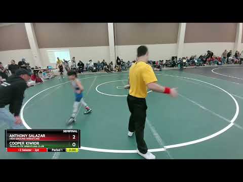 58-61 Lbs Semifinal - Anthony Salazar, High Ground Wrestling Vs Cooper Kiwior, Texas Elite Wrestli