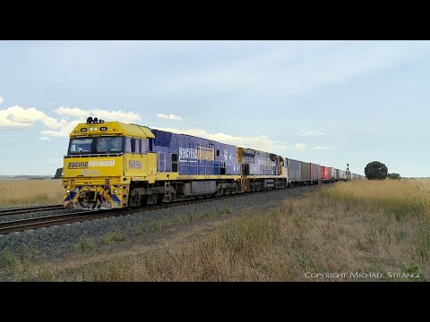 5MA5 Pacific National Intermodal Container Train (6/1/2022) - PoathTV Australian Railways