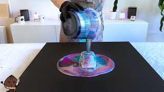 Fließende Eleganz: Alkoholtinte & Pigmente in einem einzigartigen Resin-Kunstwerk!