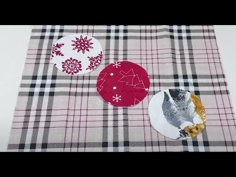 🎄 CHRISTMAS GIFT OF 3 FABRIC CIRCLES ❤ DIY Sewing for Beginners