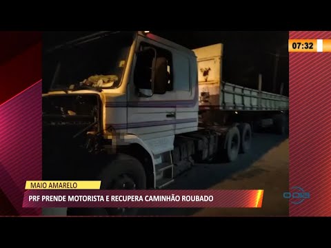 PRF prende um motorista e recupera caminhão roubado na BR-343 10 05 2021