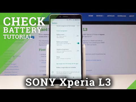 How to Save Power in SONY Xperia L3 - Battery Saver