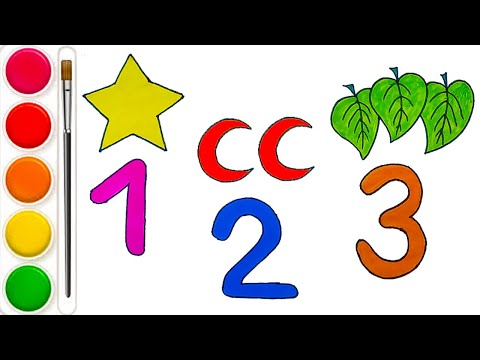 Drawing with numbers - numbers coloring pages - coloring pages for kids