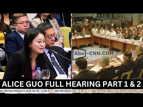 Bamban Tarlac Mayor Alice Guo Senate Hearing POGO Part 1 & 2 FULL VIDEO