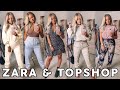 NEW IN ZARA TOPSHOP FREE PEOPLE TRY ON HAUL Lucy Jessica Carter