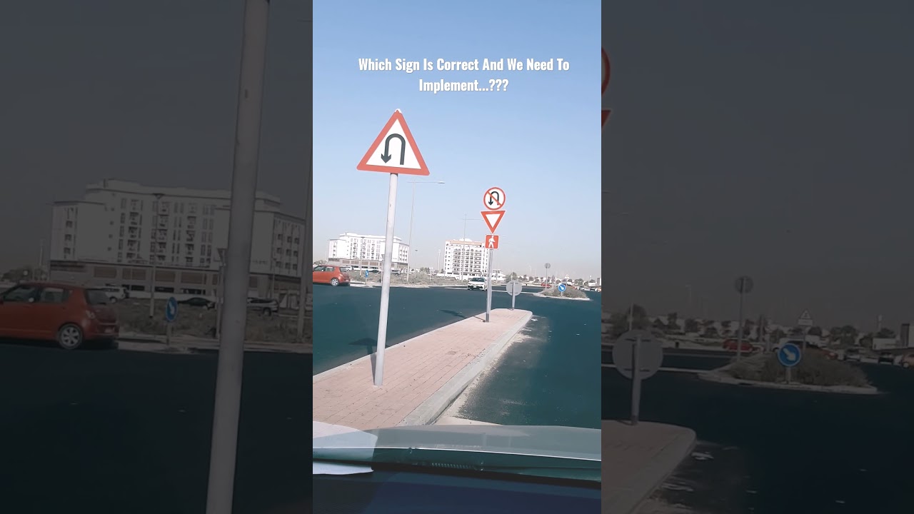 Double Traffic Sign Boards Dubai #dubai #traffic