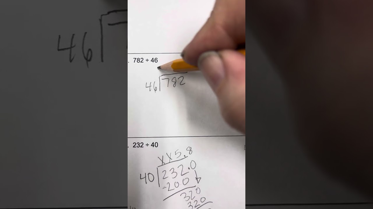 Division Worksheet #2 problem #3