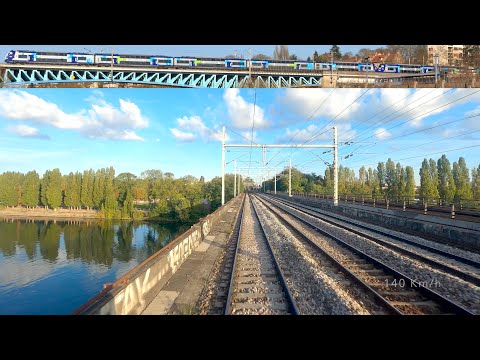 ★ 4K 🇫🇷 Paris Saint-Lazare - Rouen Rive Droite cab ride, France [09.2022]