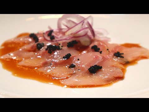 EASY STRIPED BASS CARPACCIO / How to make Japanese appetizer / Cooking at home