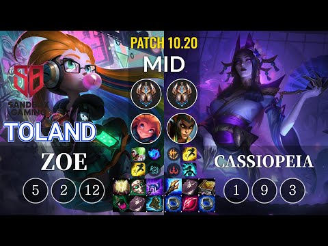 SB TolanD Zoe vs Cassiopeia Mid - KR Patch 10.20