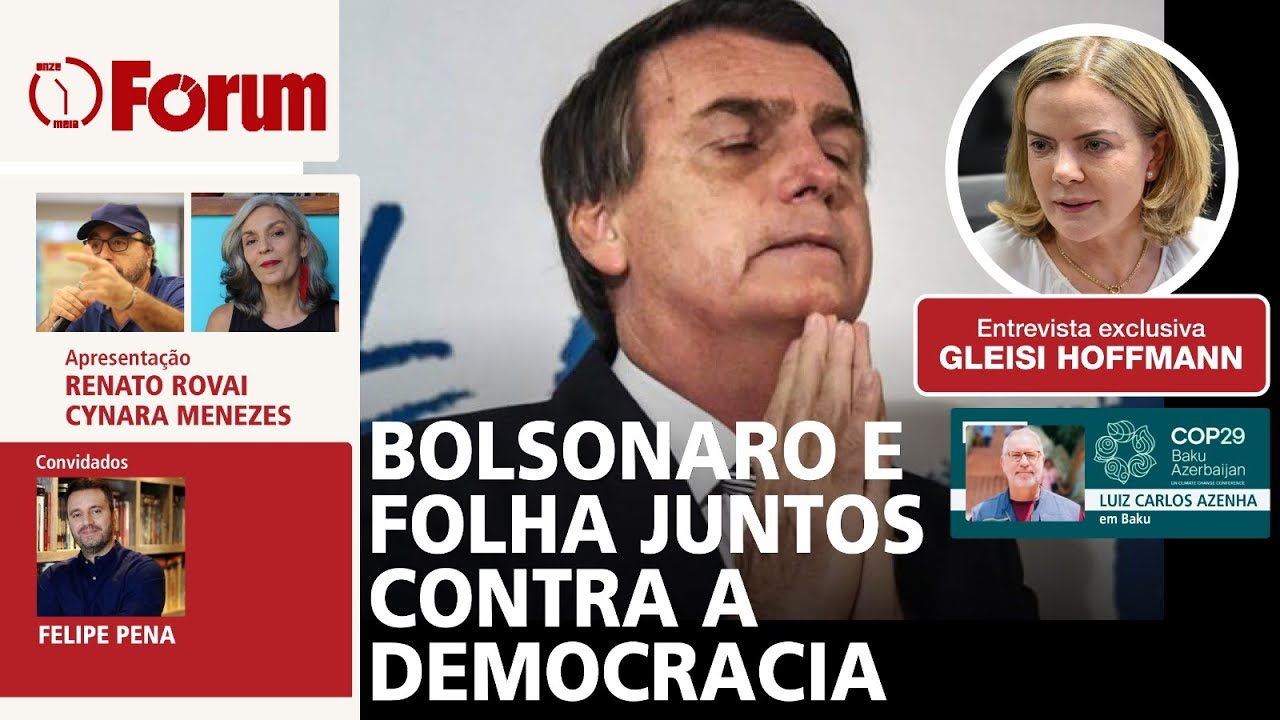 BOLSONARO pede DEMOCRACIA na FOLHA que esquece do GOLPE do dia 8/1 | Entrevista GLESI Hoffmann