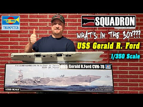 1/350 Trumpeter USS Gerald R. Ford CVN-78 Plastic Model Kit - What's In The Box??? In Box Review