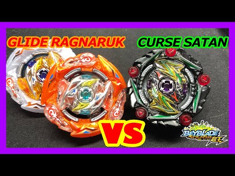 【超王】グライドラグナルク.Wh.R 1S vs カースサタン.Hr.Un 1D【BEYBLADE BURST SUPERKING】GLIDE RAGNARUK VS CURSE SATAN